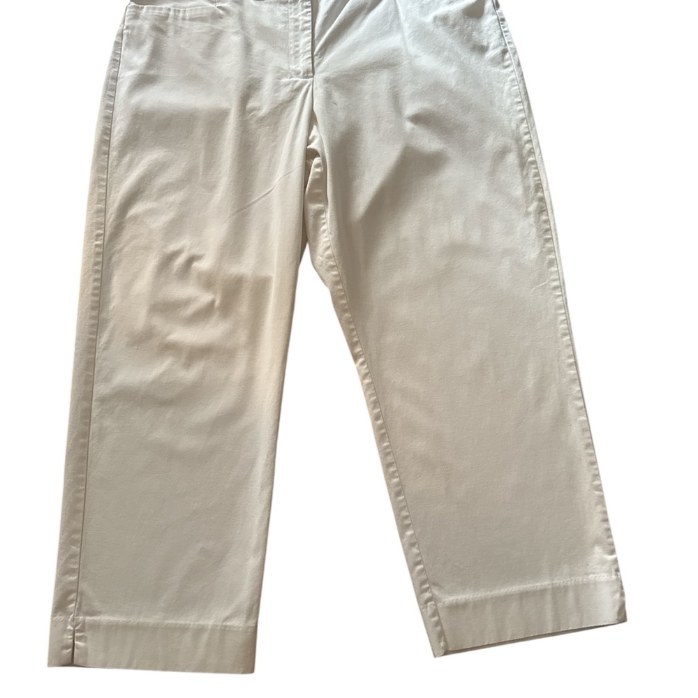 Talbots Women’s White Crop Length Pants - Size 16